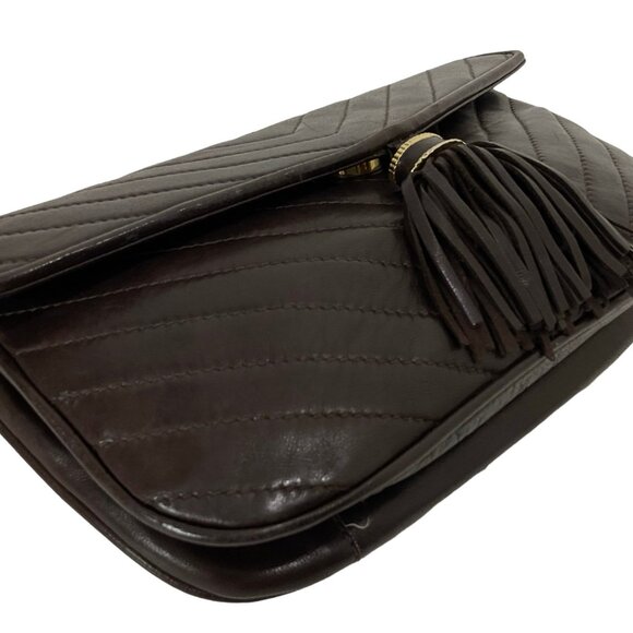 Siso Italy Brown Leather Handbag with Tassel Very soft leather - Picture 4 of 11